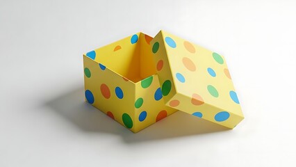 Black box with white speckled pattern on gradient background white speckles minimalist geometric shape