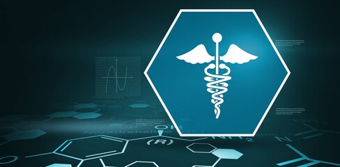 Background with medical sign