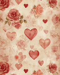 Vintage Valentine's Day background