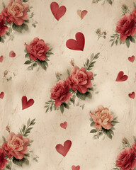 Vintage Valentine's Day background