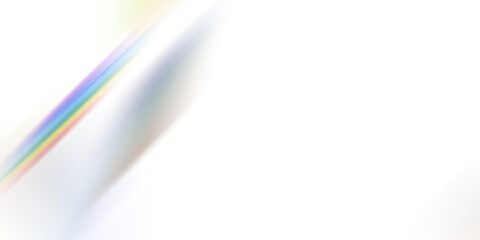 Naklejka premium Prism refracting sunlight into spectral, chromatic dispersion, optical phenomenon, abstract light art, physics demonstration.