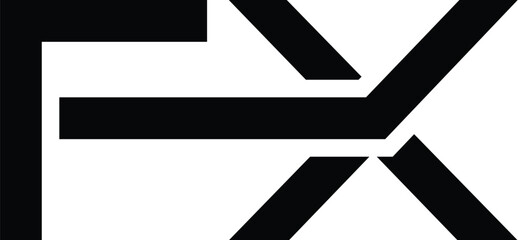 Letter FX minimalist logo