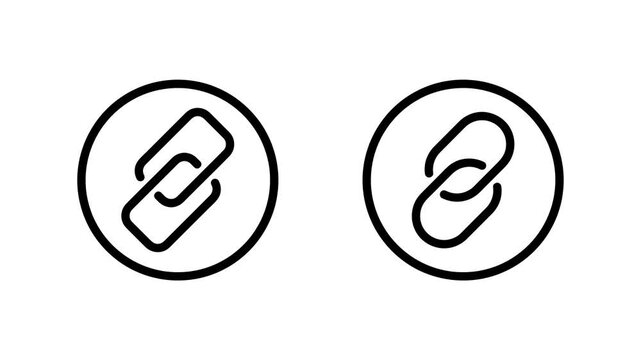 A line animated icon of the affiliate symbol with a link icon.