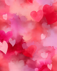 Watercolor Valentine's Day background