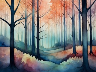 forest in the morning