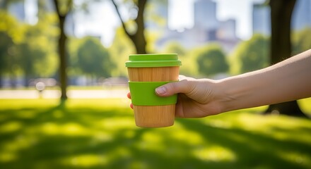 Eco-Friendly Coffee in the Park