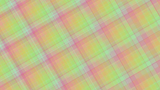 Vibrant Plaid Pattern with Yellow Green Pink and Orange Colors