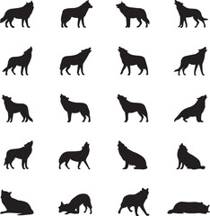 Obraz premium set of animals silhouettes