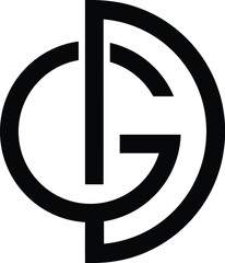 Letter GD minimalist logo