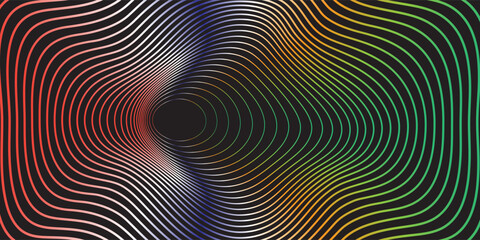 Fototapeta premium 3D blue pink techno abstract background overlap layer on dark space with glowing circles decoration. Modern graphic design element lines style concept for web banner flyer, card cover