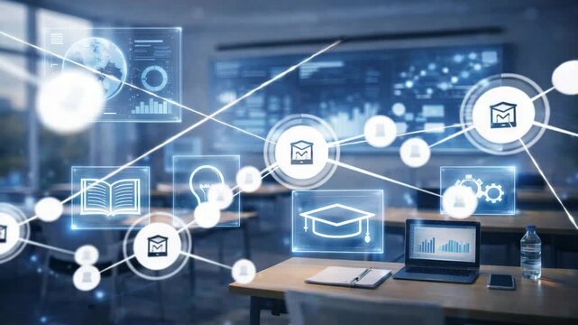 Connected Education Network Visualizing Digital Knowledge and Learning Systems
