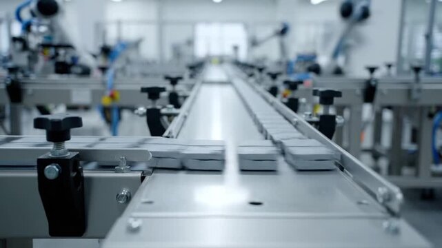Industrial Manufacturing Assembly Line Production.