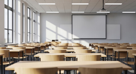 Classroom Interior Shines brightly via Sunny Layout