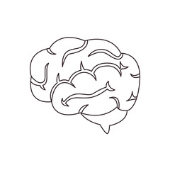 Brain brains organ thinking idea think emoji symbol sign icon vector illustration isolated flat smart 