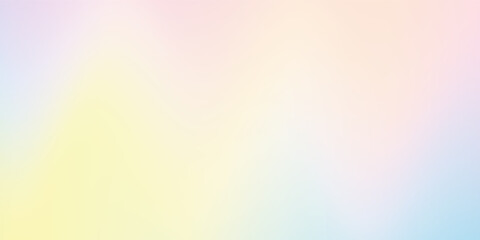 An abstract smooth pastel rainbow gradient background with soft yellow, blue, and pink colors blending seamlessly, creating calm and dreamy atmosphere for creative design projects