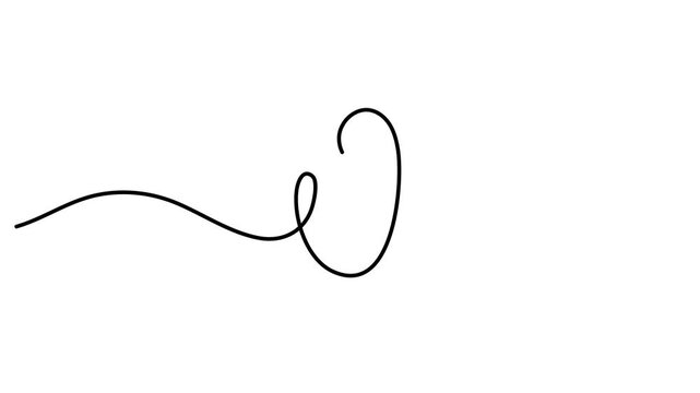 Number zero one line art animation, hand drawn 0 nothing sign continuous drawing contour motion, numeric mathematical outline minimalist numeral digit symbol movie. 4k self-drawing video