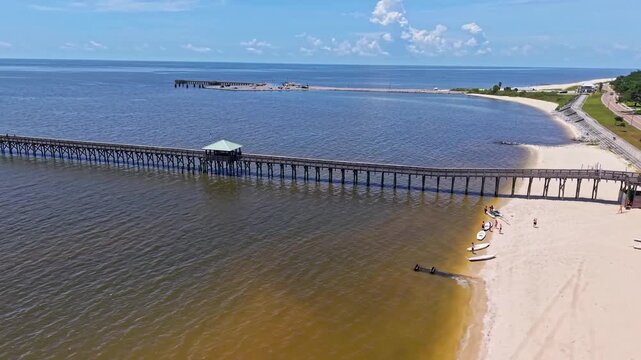 Bay St Louis, Hancock County, Mississippi drone view