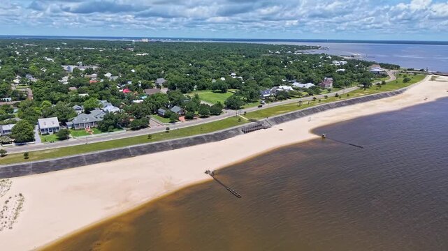 Bay St Louis, Hancock County, Mississippi drone view