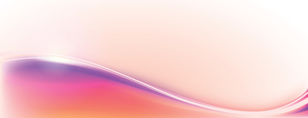 Abstract background with smooth gradient waves. Pink and orange colors create a soft, flowing background with a gentle texture. Gradient wave background vector. Pink background.