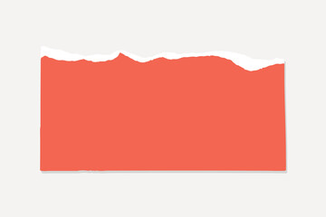 Torn paper with rough edges on a white background, element vector