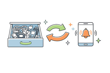 Decluttering electronics for digital notifications: transforming old devices