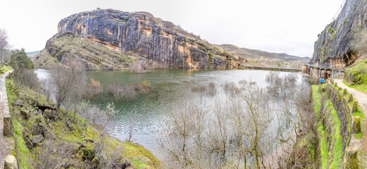 Water release, due to heavy rains, from the Ponton de la Oliva dam in Madrid