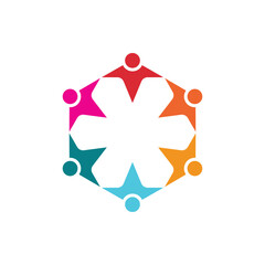 global community logo icon vector illustration