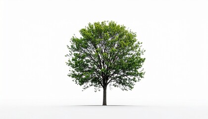 Obraz premium Single green tree with person standing below