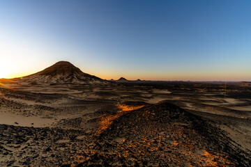 Morning Light Over Desert Hills in Giza, Egypt