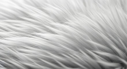 Obraz premium Close Up Macro Shot of White Fur Texture Abstract Background.