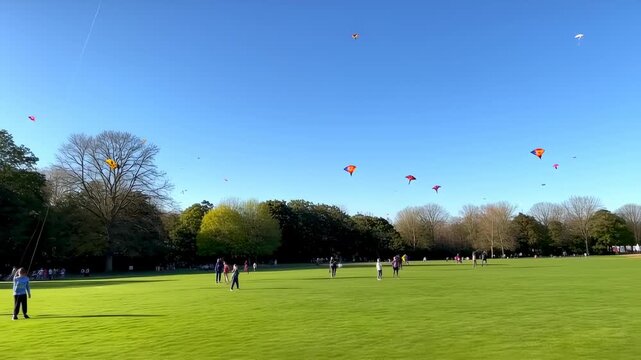 Soaring high: A joyful kite festival under a vibrant sky experience