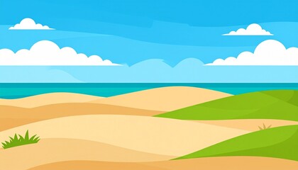 Obraz premium Tropical beach paradise with golden sand turquoise ocean and clear blue sky summer vacation