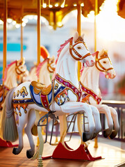 Colorful Carousel Horse Ride