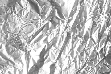 Crumpled Silver Duct Tape Texture with Wrinkles and Seams Background