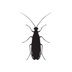 Insect order trichoptera caddisfly geometric icon vector illustration.