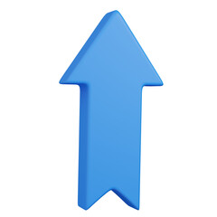 3d render Arrow up icon 