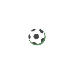 Fototapeta premium Soccer Ball Logo Design on White Background, Minimalist Style