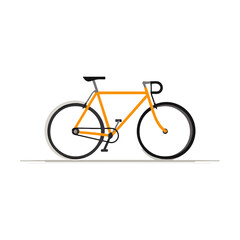 Obraz premium Minimalist Yellow Bicycle Illustration on White Background