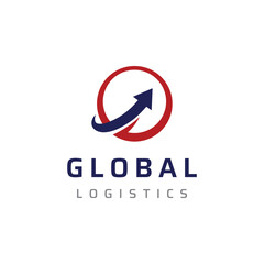 Logistics logo template design for delivery with a creative concept. Logo can be for business, express delivery.