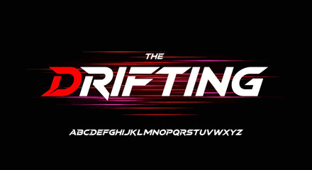 The Drifting Racing Alphabet Speedster Showcases Futuristic Sports Typography © John