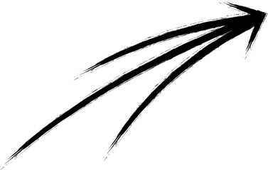 Black arrow outlines drawn with brush stroke style © puruan