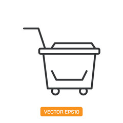 Trash Icons. Thin Line Symbol Elements Collection.