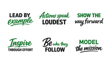Obraz premium Motivational leadership quotes on influence and inspiration