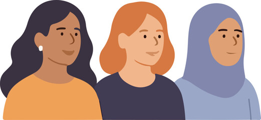 Fototapeta premium Diverse Group of Women Smiling Together in Unity