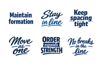 Obraz premium Inspirational teamwork messages on navy blue background