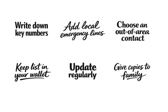 Emergency preparedness tips: important contacts and numbers for safety and communication