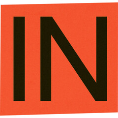 lack Sharp Serif IN Word on Orange Background