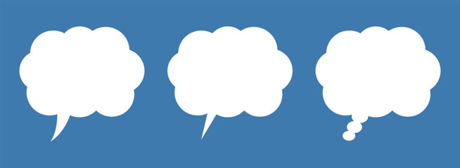 Obraz premium Speech Bubble and Thought Bubble Set for Chat, Messaging and Communication Design