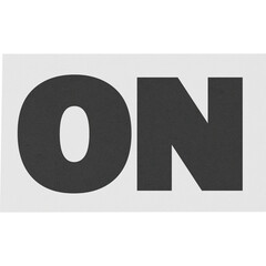 Bold Black ON Word Typography on Grey Background