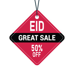 Obraz premium Eid great sale discount tag